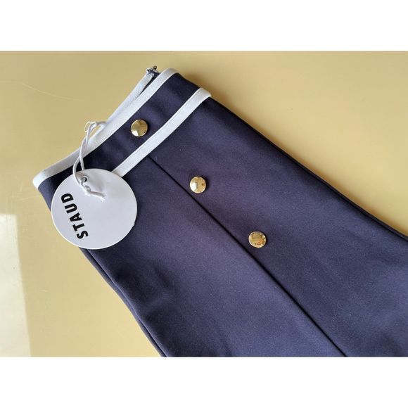 Staud Sailor Pants flare BNWT small stretch, nautical, breton, birkin - Picture 3 of 6